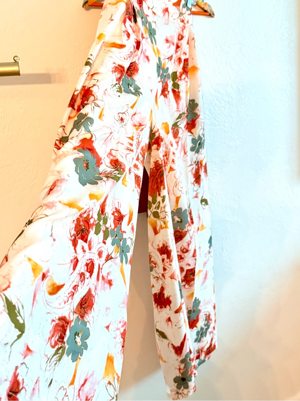 Otis & Maclain Vintage Floral Wide‎ Leg Palazzo Pant M Whimsygoth Boho Botanical